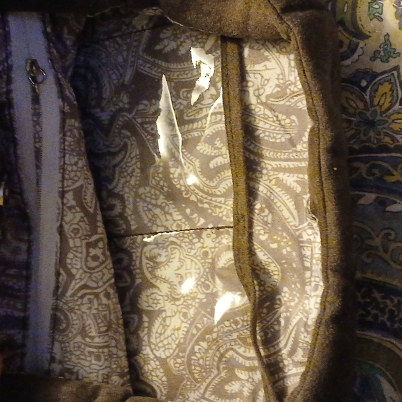 Bella Russo Brown Faux Suede Slouched Purse Green - Picture 4 of 7